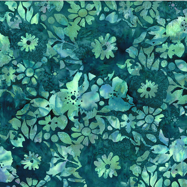 Dandelion Wishes Batik U2496-577 Bayou by Hoffman Fabrics