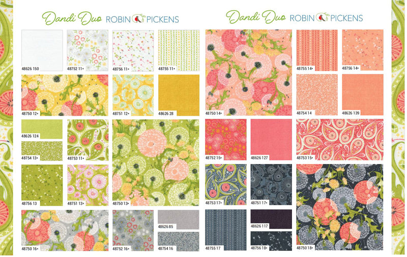 Dandi Duo Fat Quarter Bundle 48750AB by Robin Pickens for Moda