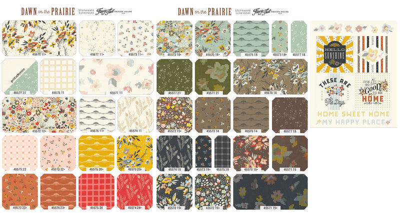 Dawn on the Prairie Fat Quarter Bundle 45570AB by Fancy That Design House & Co. for Moda