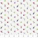 Deborah's Garden DP25596-10 Mini Floral White Multi by Michel Design Works for Northcott