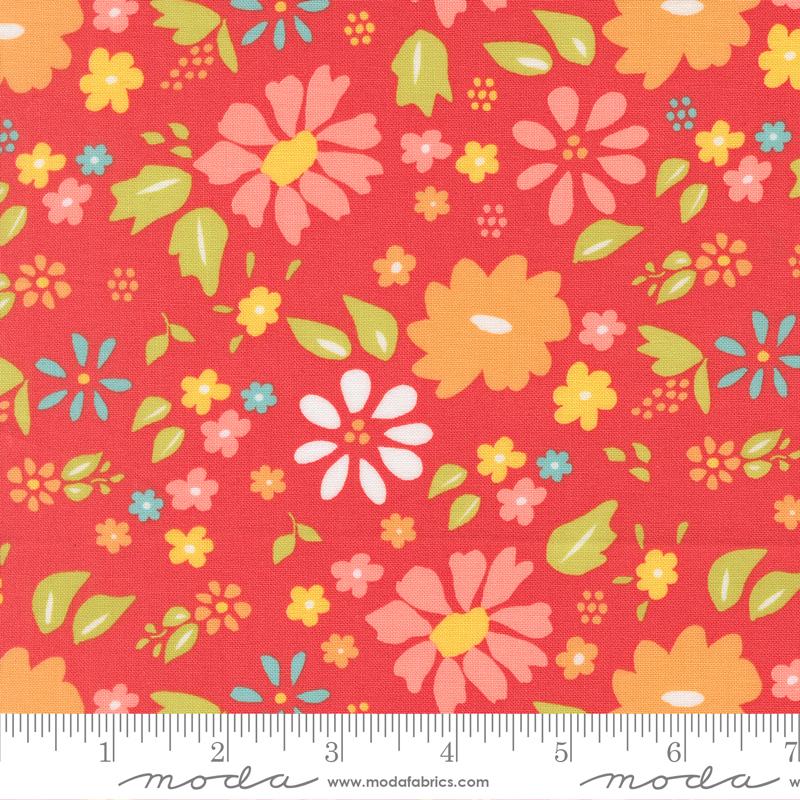 Delightfully Yours 37700-16 Geranium by Sherri & Chelsi for Moda.