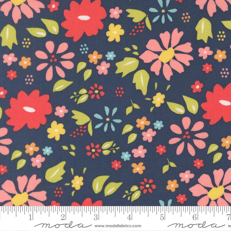 Delightfully Yours 37700-19 Navy by Sherri & Chelsi for Moda.