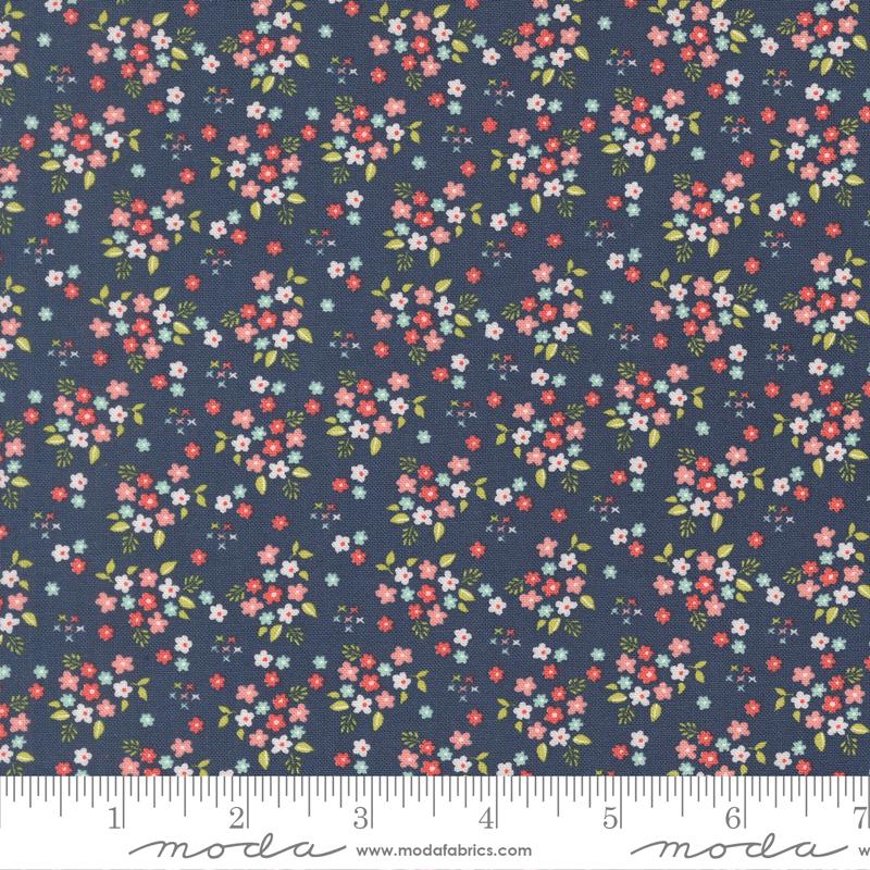 Delightfully Yours 37705-19 Navy by Sherri & Chelsi for Moda.