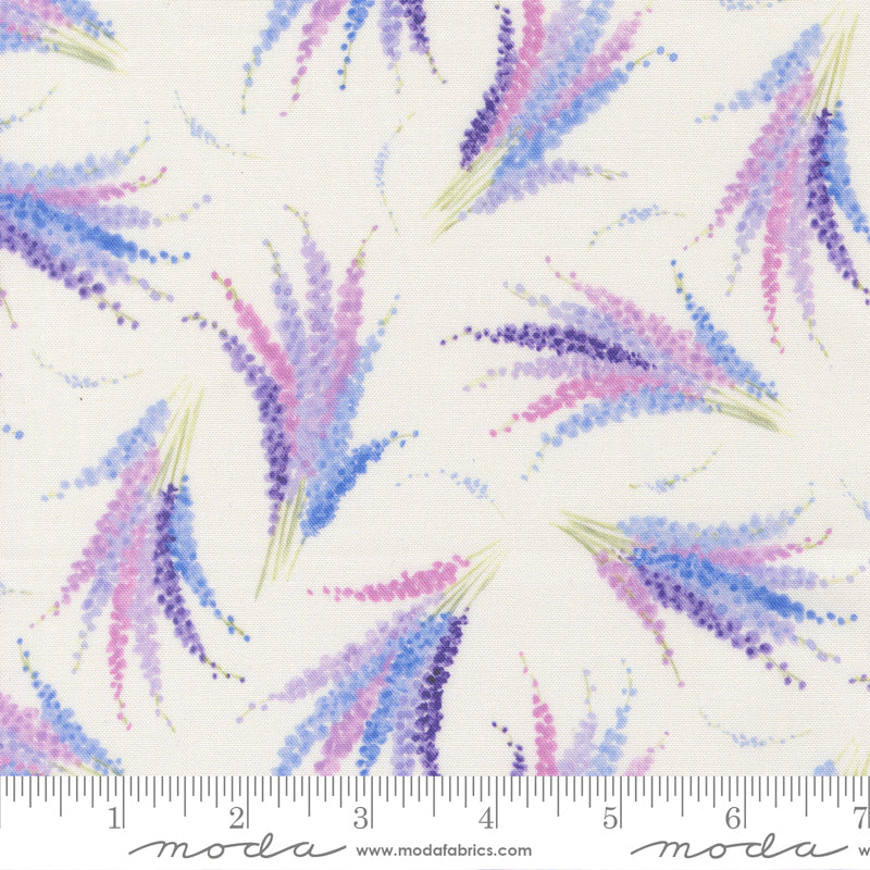 Delphinium 24652-11 Snowdrop Larkspur by Janet Clare for Moda