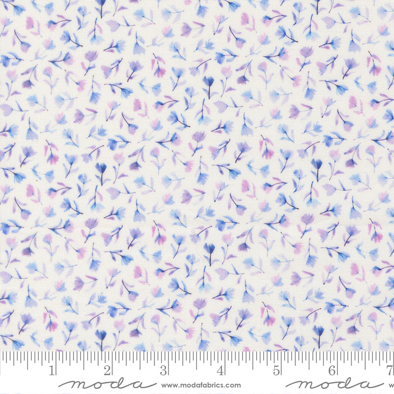Delphinium 24654-11 Snowdrop Sea Pink by Janet Clare for Moda