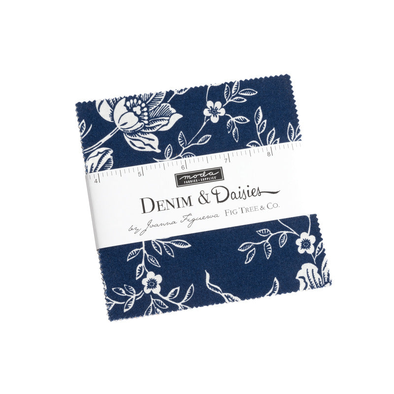 Denim & Daisies Charm Pack 35380PP by Fig Tree & Co. for Moda