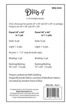Back pattern cover  for 'Diva 4' by Debbie Bowles with panel and yardage details.
