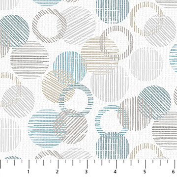 Dots & Dashes Flannel F27282-90 Pale Gray Circle & Dots by Northcott Studio for Northcott