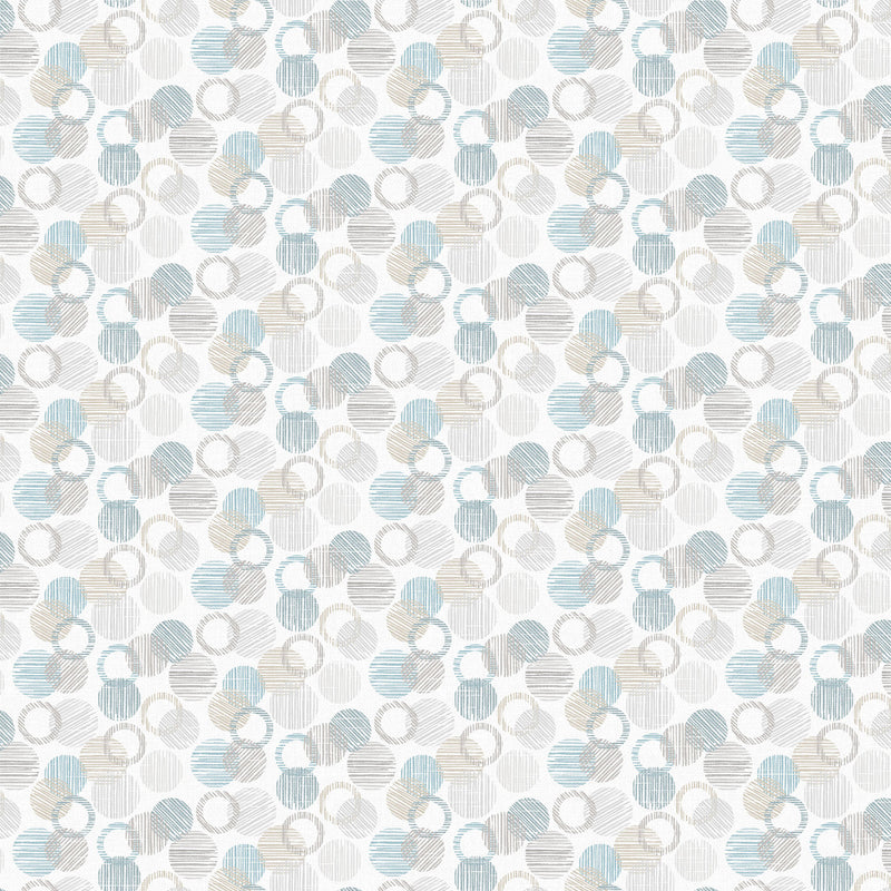 Dots & Dashes Flannel F27282-90 Pale Gray Circle & Dots by Northcott Studio for Northcott