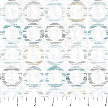 Dots & Dashes Flannel F27283-90 Pale Gray Circles by Northcott Studio for Northcott