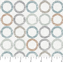 Dots & Dashes Flannel F27283-91 Gray Rust Circles by Northcott Studio for Northcott
