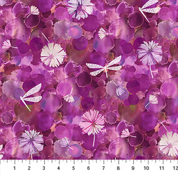 Dragonfly Dreams DP24830-28 Pink Multi Floral and Dragonfly by Deborah Edwards for Northcott