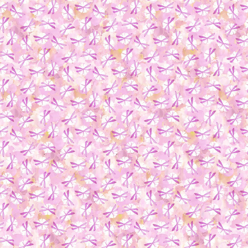 Dragonfly Dreams DP24831-28 Pink Multi Dragonfly by Deborah Edwards for Northcott