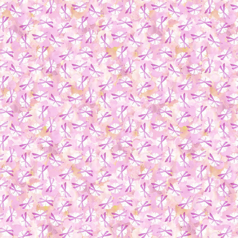 Dragonfly Dreams DP24831-28 Pink Multi Dragonfly by Deborah Edwards for Northcott