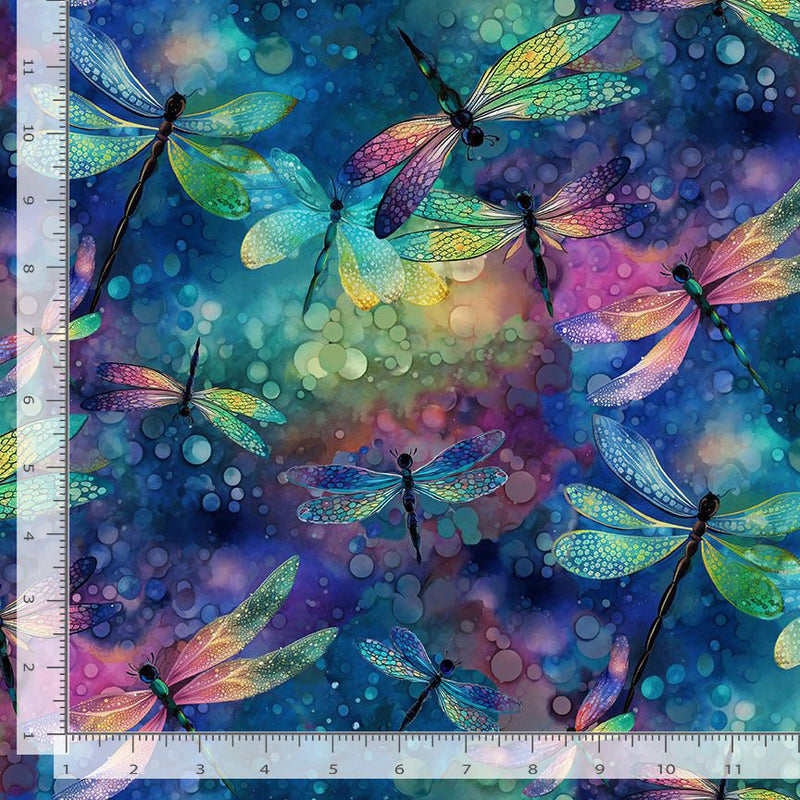 Dragonfly Illusion NATURE-CD3206 FANTASY Dragonfly Dream by Timeless Treasures