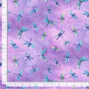 Dragonfly Mist NATURE-CD3895 LAVENDER Flying Dragonflies by Timeless Treasures