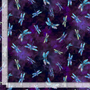 Dragonfly Mist NATURE-CD3895 PURPLE Flying Dragonflies by Timeless Treasures