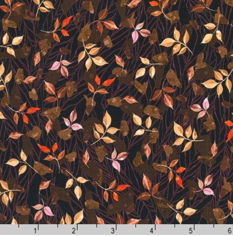 Dreaming of Fall SRKD-22628-323 Walnut by Studio RK for Robert Kaufman Fabrics.
