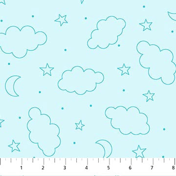 Dreamtime Minky MK10386-60 Aqua Dreamtime by Patrick Lose Fabrics