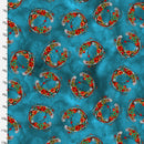 Drinkers of the Wind 22359-TRQ-CTN-D Horseshoe Texture by Romantz Art for 3 Wishes Fabric