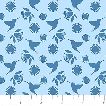 Early Autumn 10445-42 Autumn Sky Hummingbird by Patrick Lose Fabrics