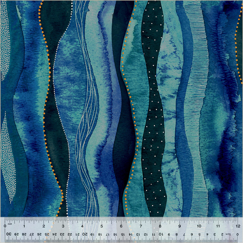 Ebb & Flow 54027DM-5 Marine Cascade by Kate R. Leachs for Windham Fabrics