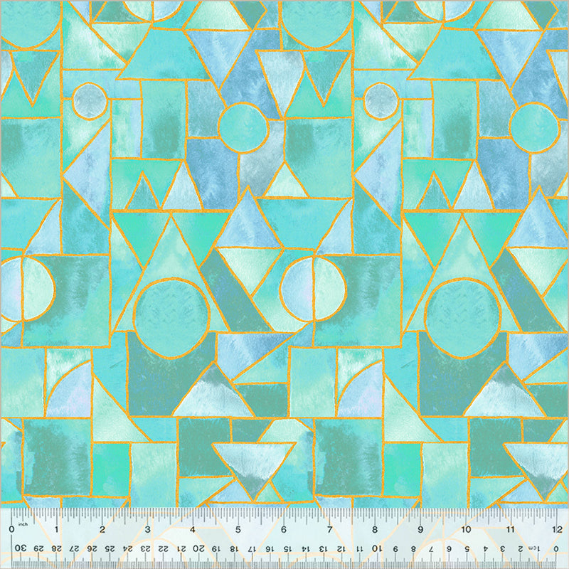 Ebb & Flow 54028DM-7 Larimar Sea Glass by Kate R. Leachs for Windham Fabrics