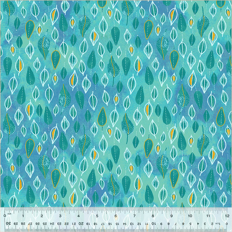 Ebb & Flow 54029DM-4 Turquoise Trickle by Kate R. Leachs for Windham Fabrics