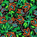 Echoes of the Moon KE-0007D BLACK Allover Floral by Karen Erickson for International Textiles