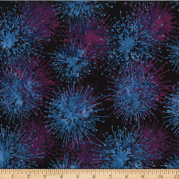 Electric Rose Batik W2586-85 Blackberry by Hoffman Fabrics.