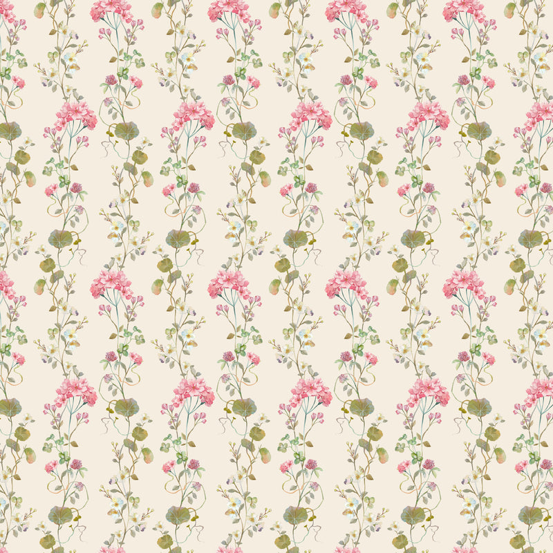 Elegance 90903-12 Floral Stripe Cream by Clara McAllister for FIGO Fabrics