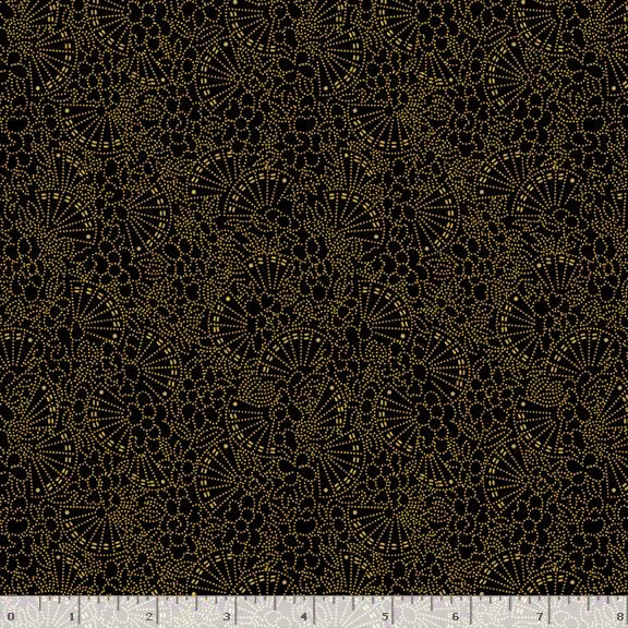 Elegant Estate R331190D BLACK Fan by Judie Rothermel for Marcus Fabrics