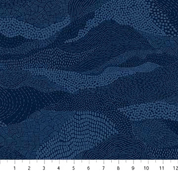 Elements 92007-49 Navy Earth by Ghazal Razavi for FIGO Fabrics