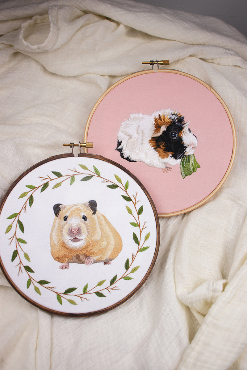 embroidered animal projects michelle staub  11572 picture of guinea pigs