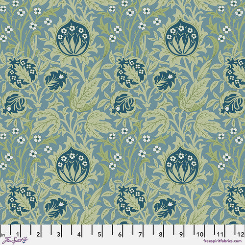 Emery Walker's House PWWM113.DEARLEBLUE Elmcote by The Original Morris & Co. for FreeSpirit.
