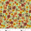 Enchanted Canopy 4611-62 Lt Teal Butterflies with Flowers by JK Stewart for Blank Quilting Corp.
