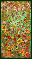 Enchanted Canopy Panel 4614P-60 Lt Teal Garden Panel by JK Stewart for Blank Quilting Corp.