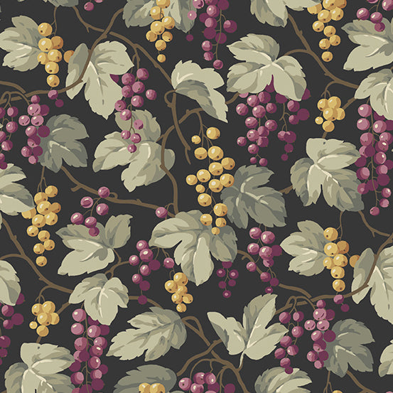English Garden A-792-K Licorice Currants by Edyta Sitar for Andover Fabrics