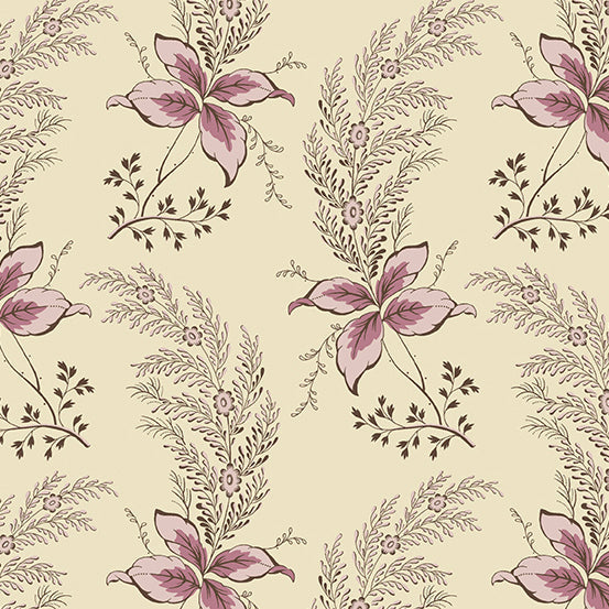 English Garden A-793-LE Sugar and Cream Orchid by Edyta Sitar for Andover Fabrics