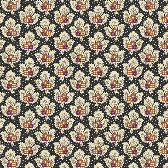 English Garden A-795-K Black Team Camarillo by Edyta Sitar for Andover Fabrics