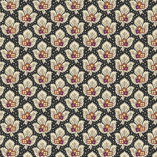 English Garden A-795-K Black Team Camarillo by Edyta Sitar for Andover Fabrics