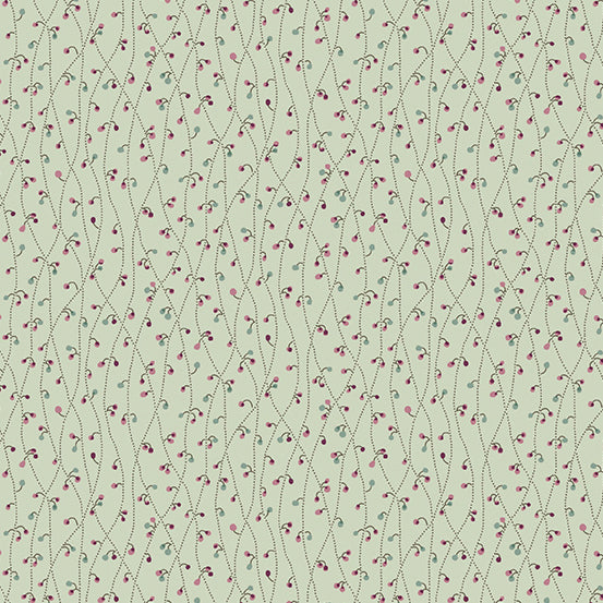 English Garden A-796-T Cottage Blue Vetch by Edyta Sitar for Andover Fabrics