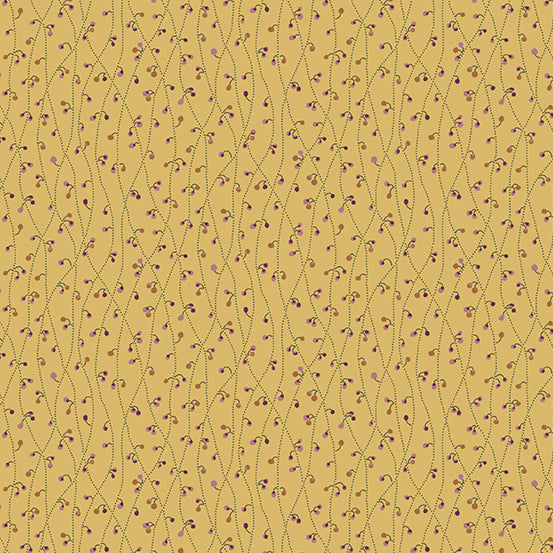 English Garden A-796-Y Custard Blue Vetch by Edyta Sitar for Andover Fabrics