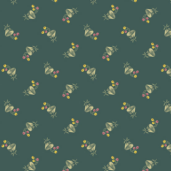 English Garden A-797-T Earl Grey Bachelor Button by Edyta Sitar for Andover Fabrics