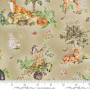 Fable & Fern 40060-13 Sage Woodland Tales Beneath the Trees by Watercolour Heart for Moda
