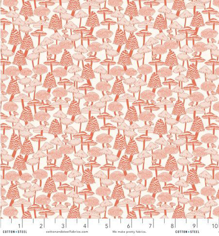 Fall's Enchantment AD101-CH4 Mushroom Love Chestnut Hour by Danielle Atelier for Cotton + Steel for RJR Fabrics