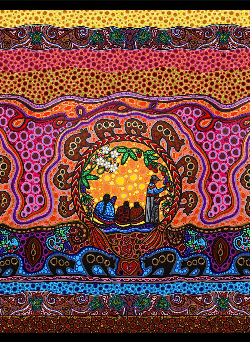 Family Circle 39004-MULTI Single Border by Leah Marie Dorion for Elizabeth's Studio