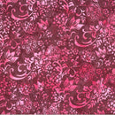 Fancy Fuchsia Batik U2455-38 Burgundy by Hoffman Fabrics