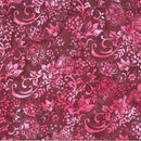Fancy Fuchsia Batik U2455-38 Burgundy by Hoffman Fabrics