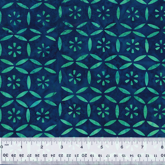 Fantasia Batik 3441Q-X Peacock Patchwork by Jacqueline de Jonge for Anthology Fabrics